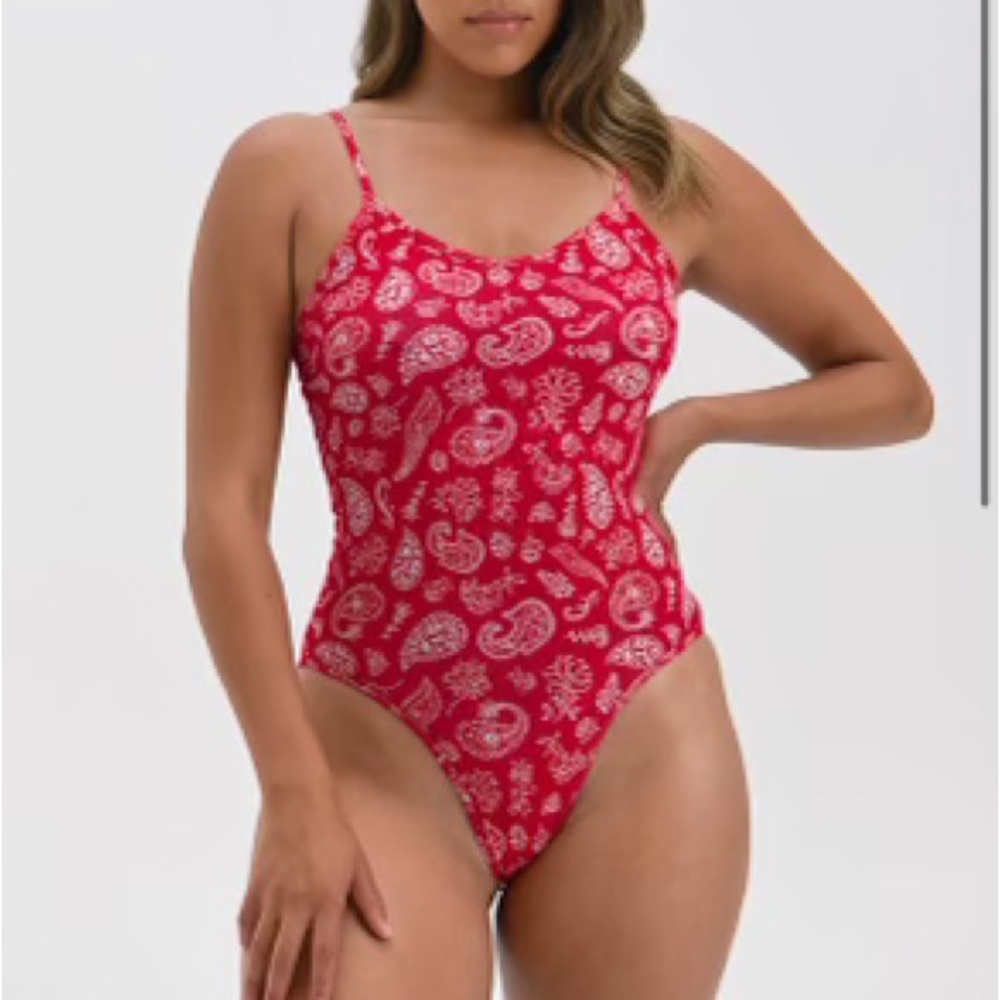 Red ethika bodysuit